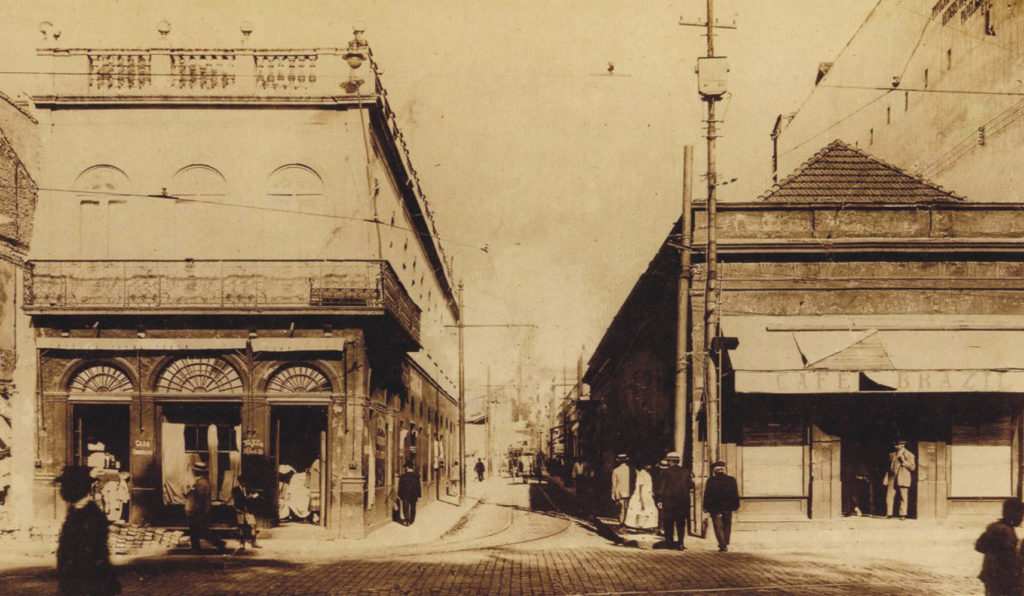 O Beco do Rosário na década de 1920.