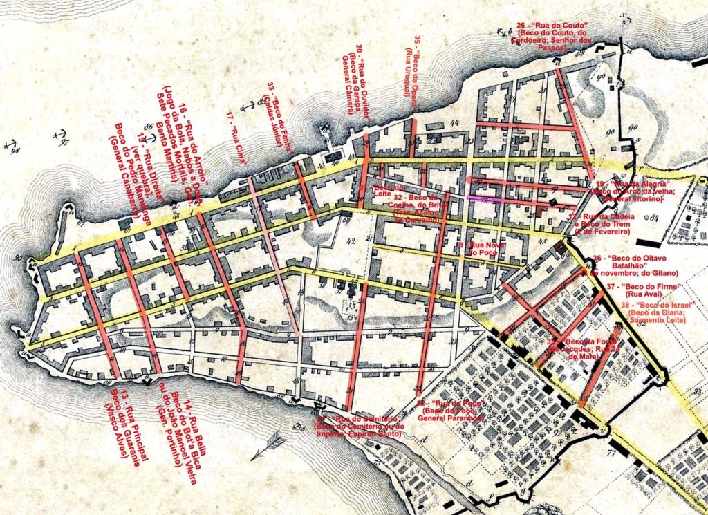 Detalhe da Planta de Porto Alegre de 1839