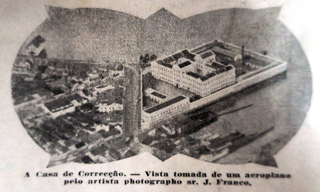 Vista aérea da Ponta da Cadeia na Revista "A Máscara" de outubro de 1925, p. 51.