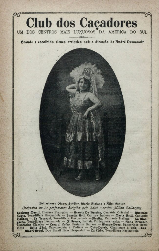 Anúncio do Clube dos Caçadores. Revista "A Máscara", BNDigital, Ed00005, 1920, p. 4.
