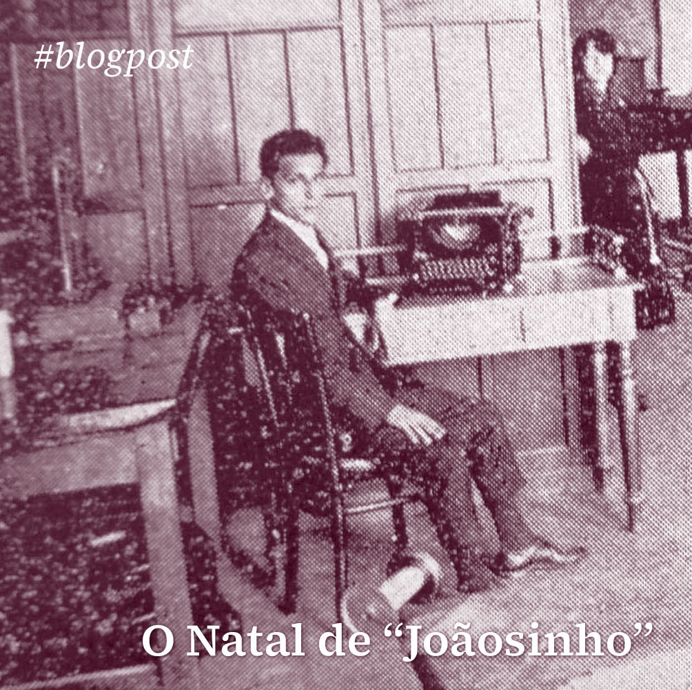 Funcionário do Club Excelsior no interior do escritório da empresa. Revista "A Máscara", Número Comemorativo do Centenário da Independência, 1922. Hemeroteca do Museu de Comunicação Social Hipólito José da Costa.